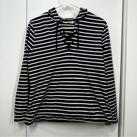 L.L. Bean Sweaters - LL Bean Nautical Striped Hoodie